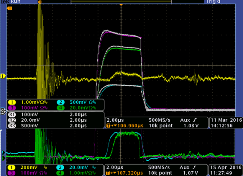 oscilloscope traces